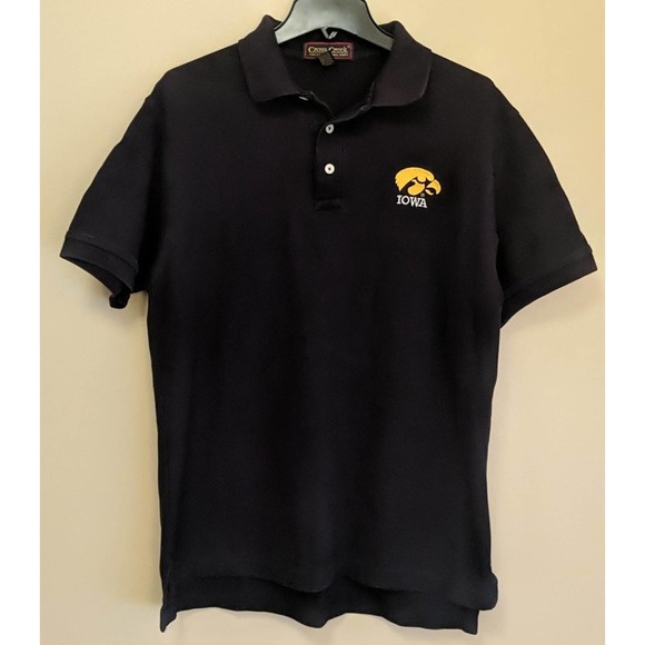 Cross Creek Other - Iowa Hawkeyes Cross Creek Black Short Sleeve Polo Shirt Men's Size Medium
